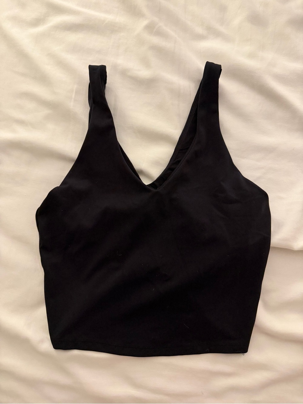 all in motion Black V-Neck Crop Tank